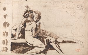 Due amanti (Uomo che si sveglia da un sogno) da George Romney